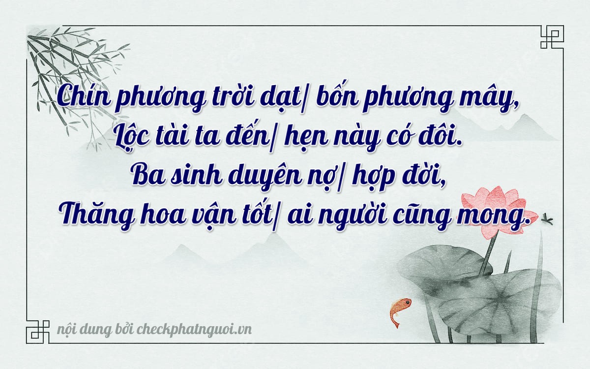 Bài thơ ý nghĩa cho <b>biển số 51D-96892</b> tại website checkphatnguoi.vn