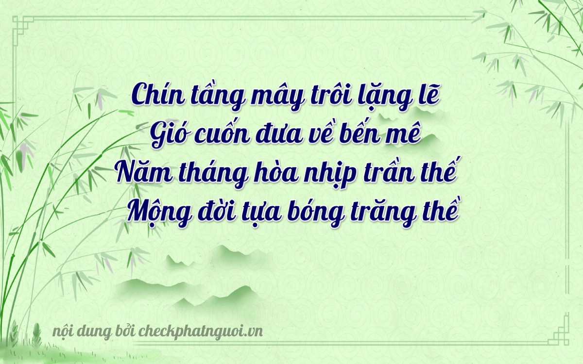 Bài thơ ý nghĩa cho <b>biển số 51D-97545</b> tại website checkphatnguoi.vn