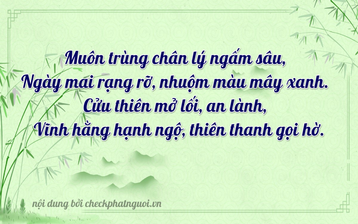 Bài thơ ý nghĩa cho <b>biển số 51D-99668</b> tại website checkphatnguoi.vn