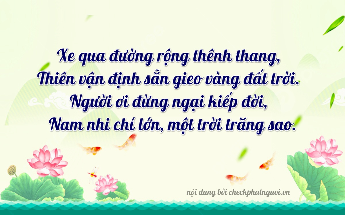 Bài thơ ý nghĩa cho <b>biển số 51E-32629</b> tại website checkphatnguoi.vn