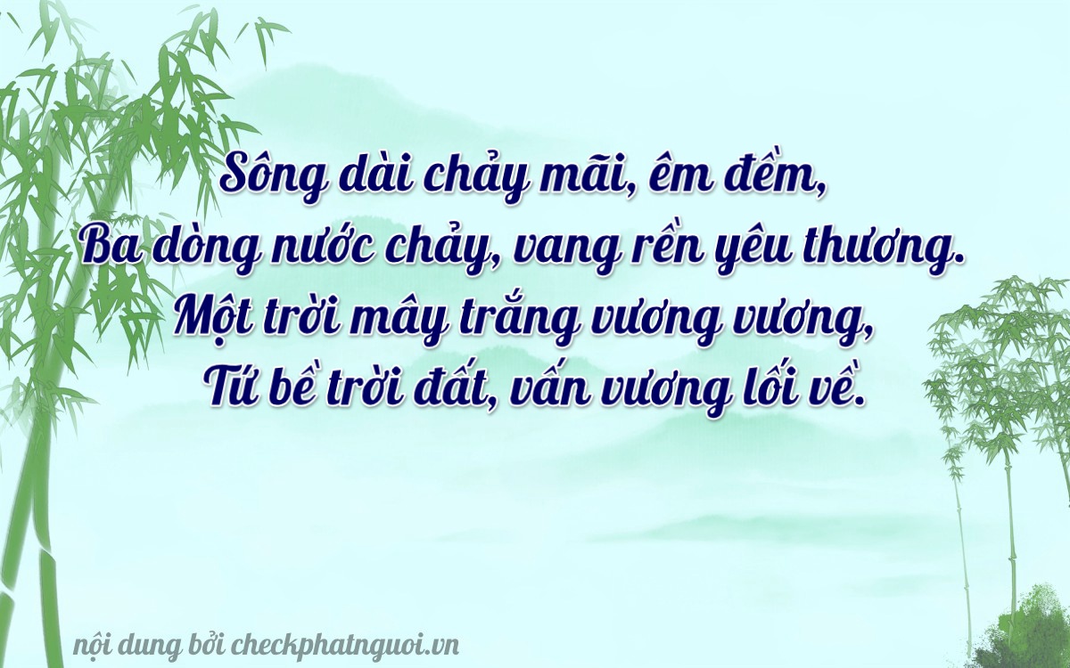 Bài thơ ý nghĩa cho <b>biển số 51E-33142</b> tại website checkphatnguoi.vn