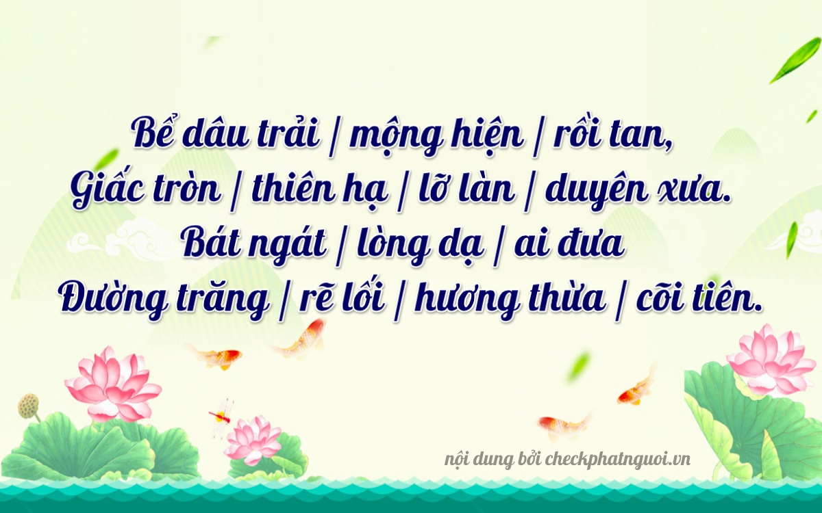 Bài thơ ý nghĩa cho <b>biển số 51F-00828</b> tại website checkphatnguoi.vn
