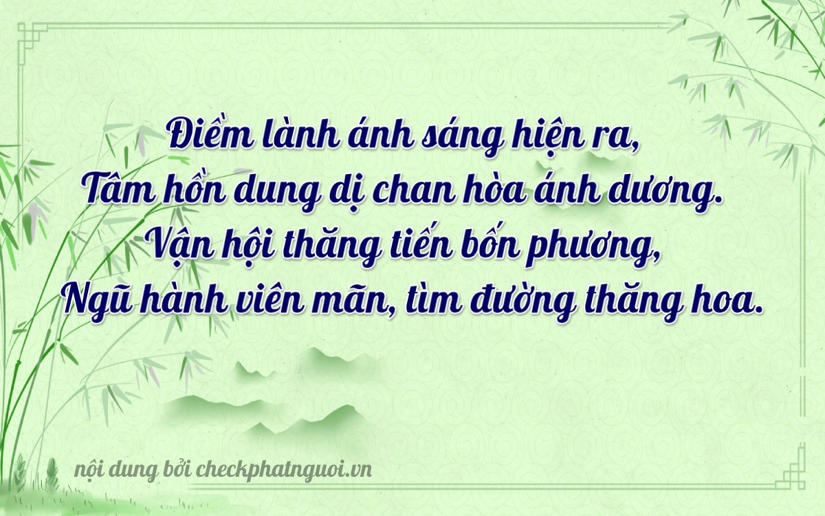 Bài thơ ý nghĩa cho <b>biển số 51F-01661</b> tại website checkphatnguoi.vn