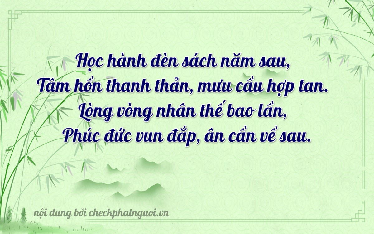 Bài thơ ý nghĩa cho <b>biển số 51F-18692</b> tại website checkphatnguoi.vn