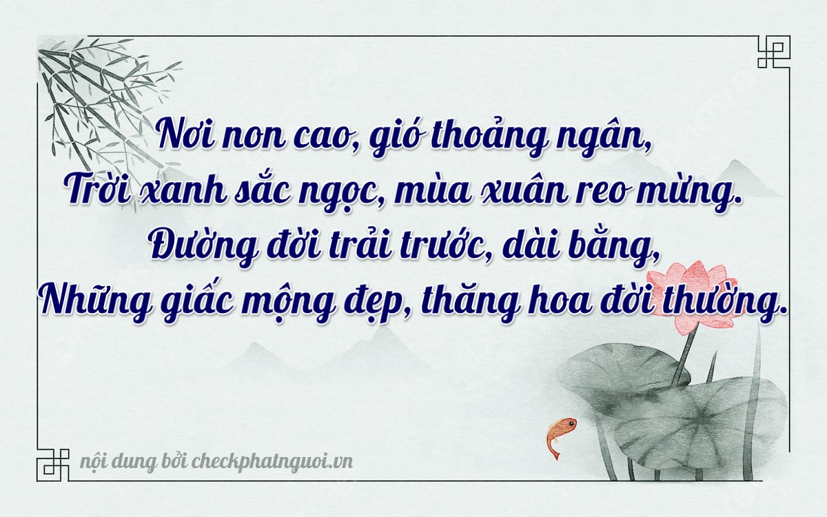 Bài thơ ý nghĩa cho <b>biển số 51F-22257</b> tại website checkphatnguoi.vn