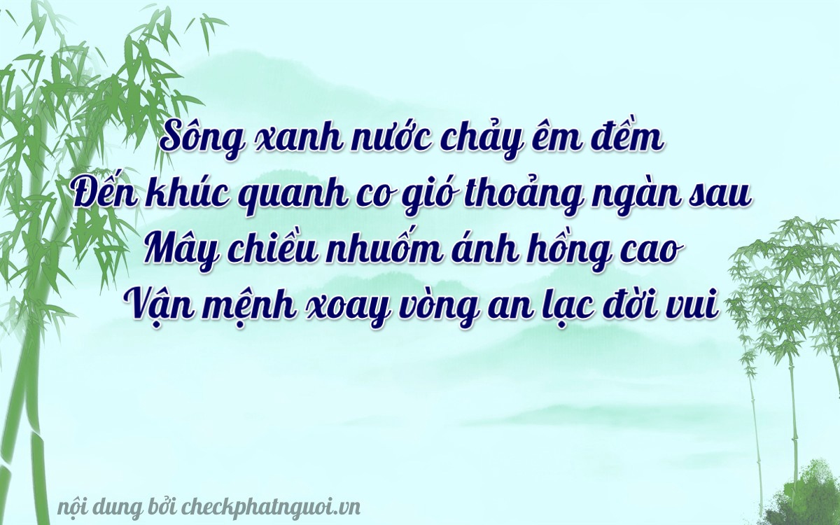 Bài thơ ý nghĩa cho <b>biển số 51F-36536</b> tại website checkphatnguoi.vn