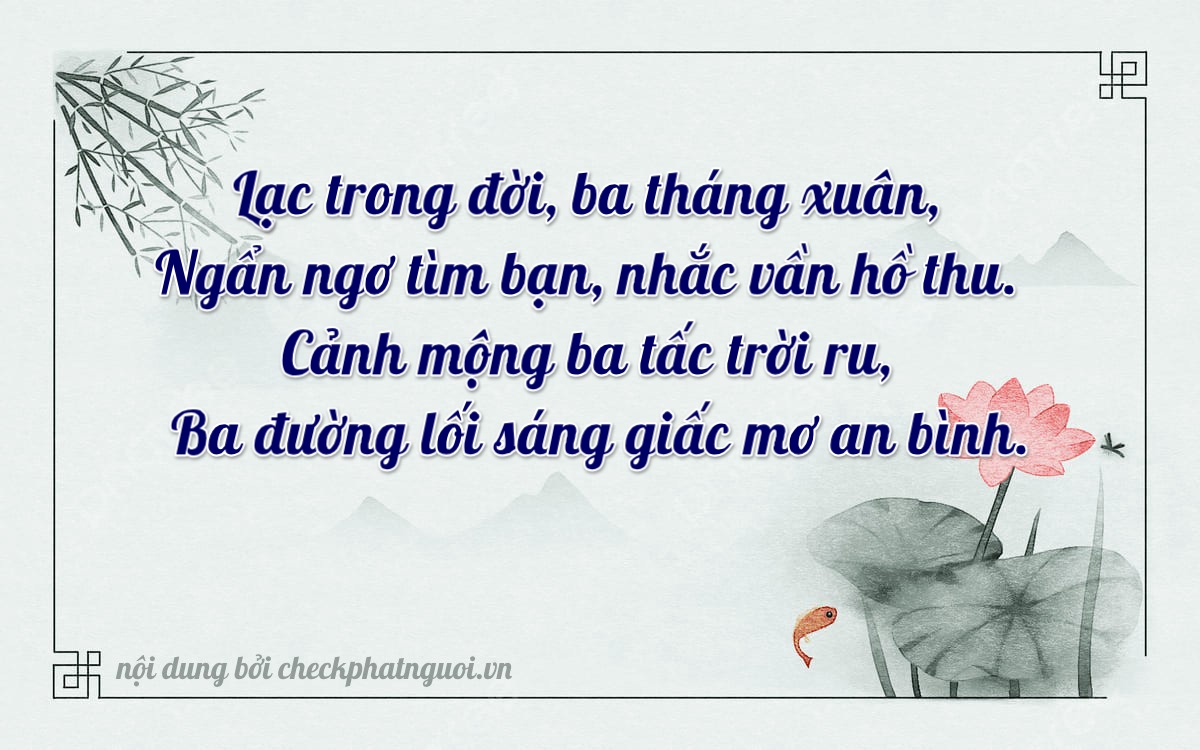 Bài thơ ý nghĩa cho <b>biển số 51F-38903</b> tại website checkphatnguoi.vn