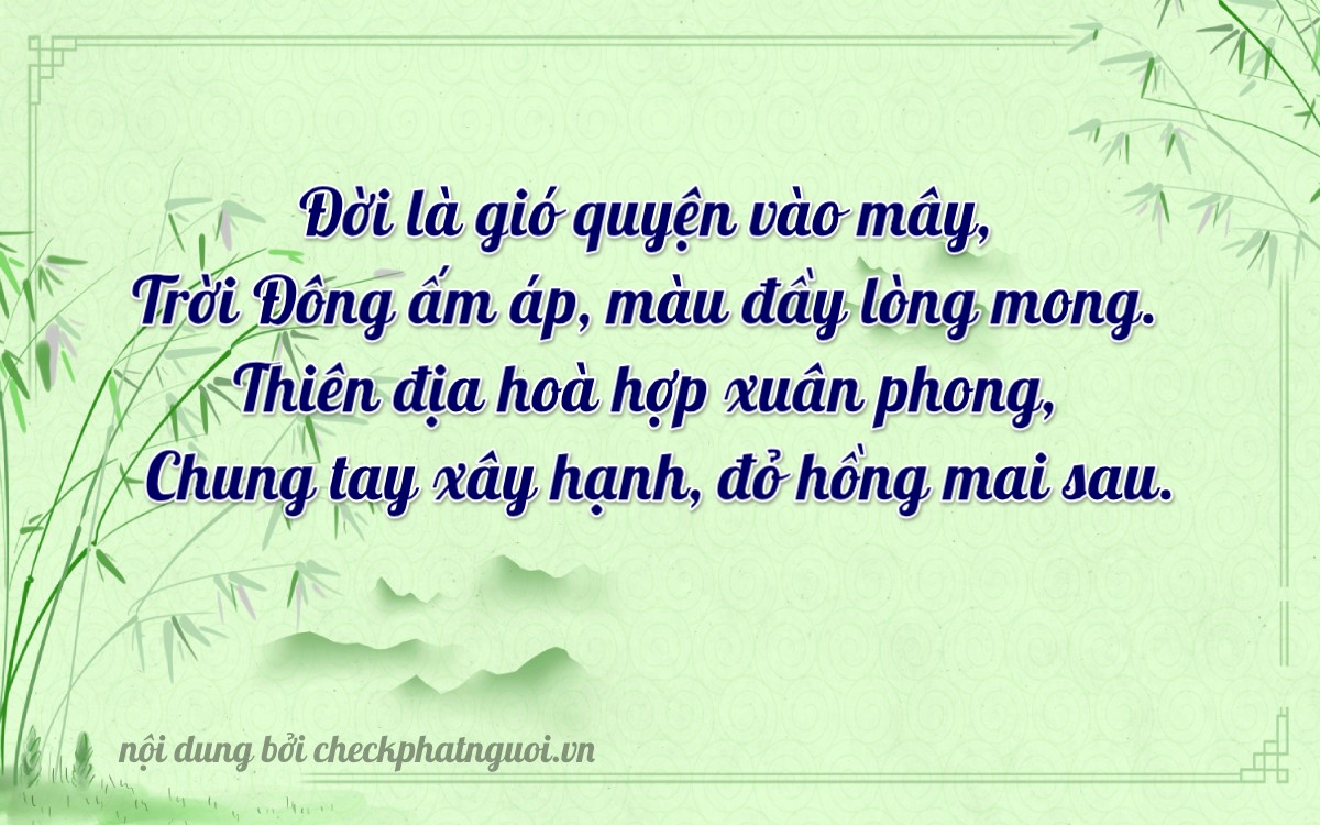 Bài thơ ý nghĩa cho <b>biển số 51F-67145</b> tại website checkphatnguoi.vn