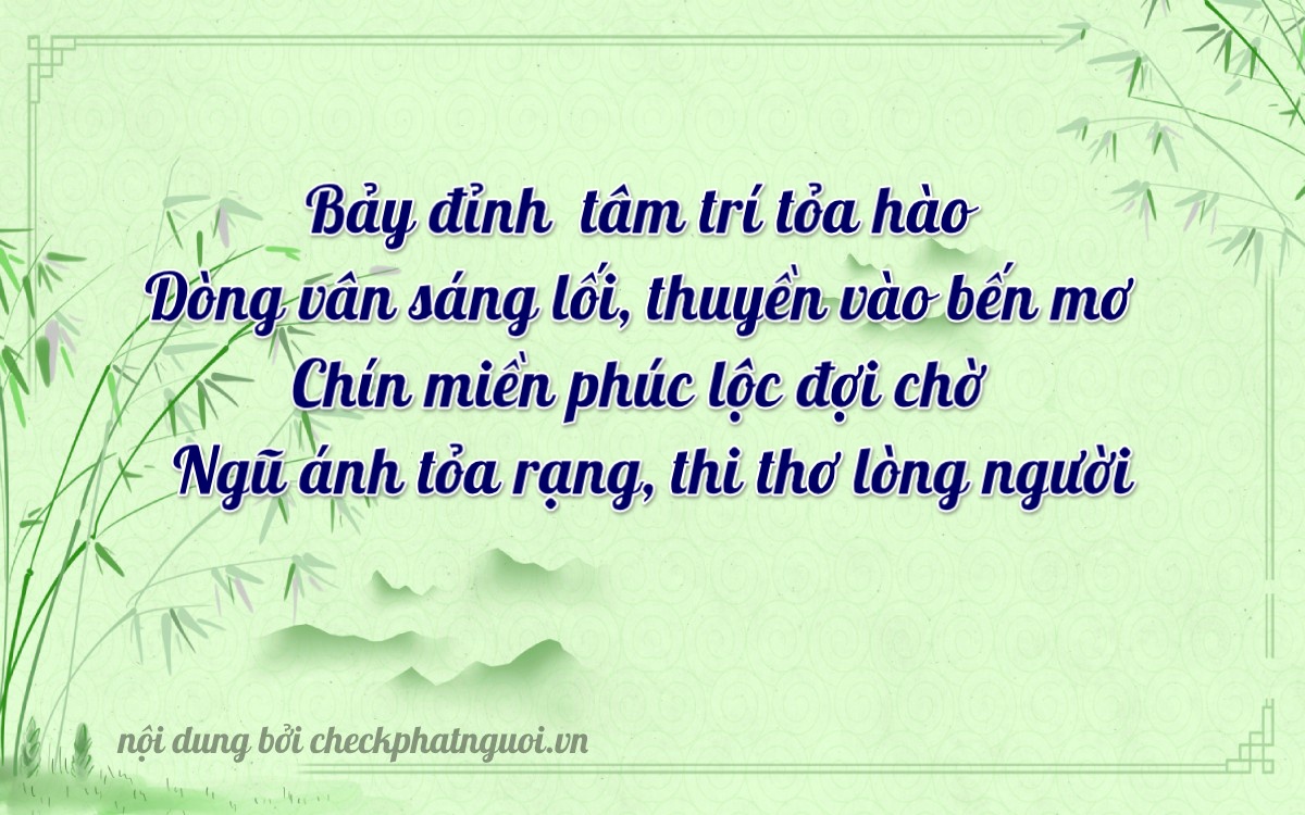 Bài thơ ý nghĩa cho <b>biển số 51F-73975</b> tại website checkphatnguoi.vn