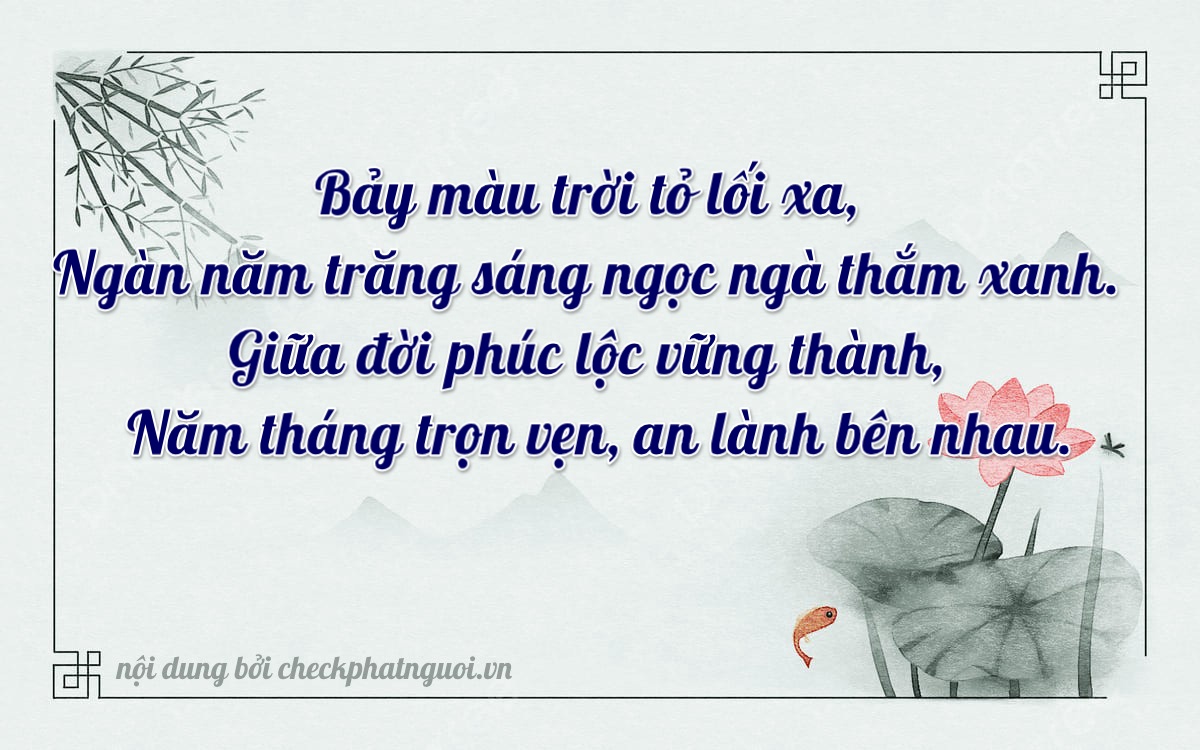 Bài thơ ý nghĩa cho <b>biển số 51F-77185</b> tại website checkphatnguoi.vn