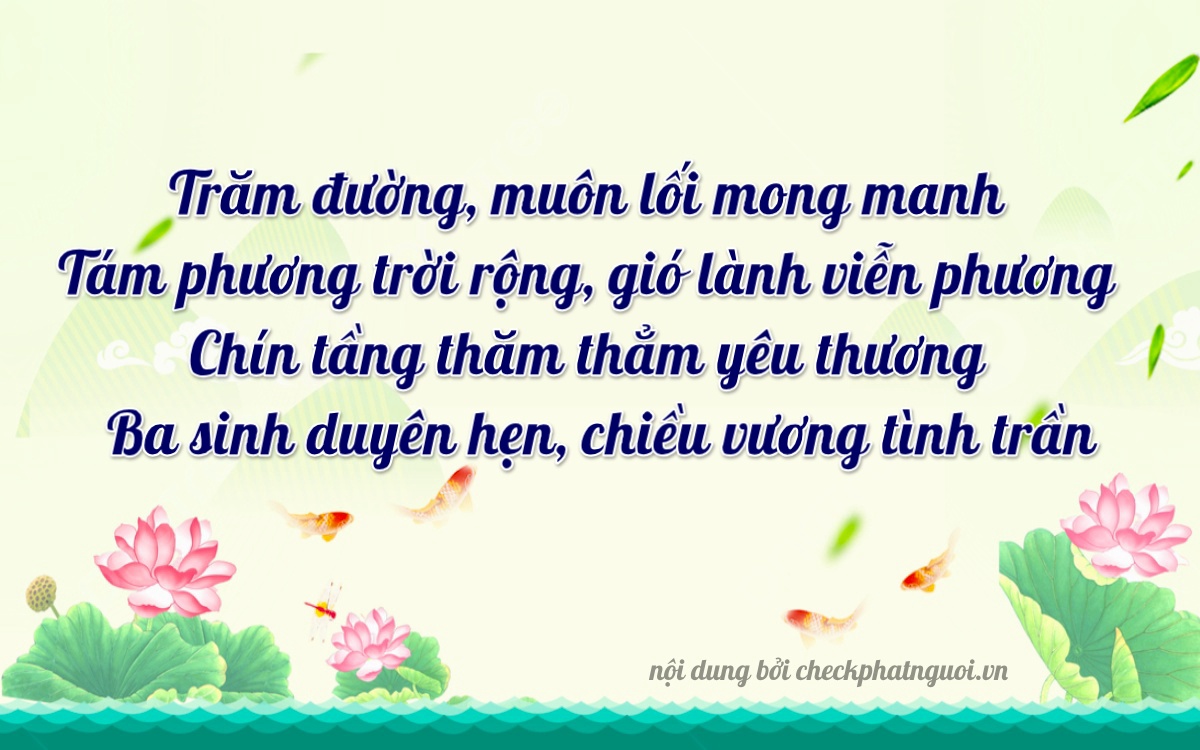 Bài thơ ý nghĩa cho <b>biển số 51F-83037</b> tại website checkphatnguoi.vn