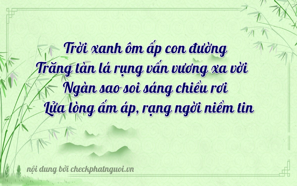 Bài thơ ý nghĩa cho <b>biển số 51F-84329</b> tại website checkphatnguoi.vn