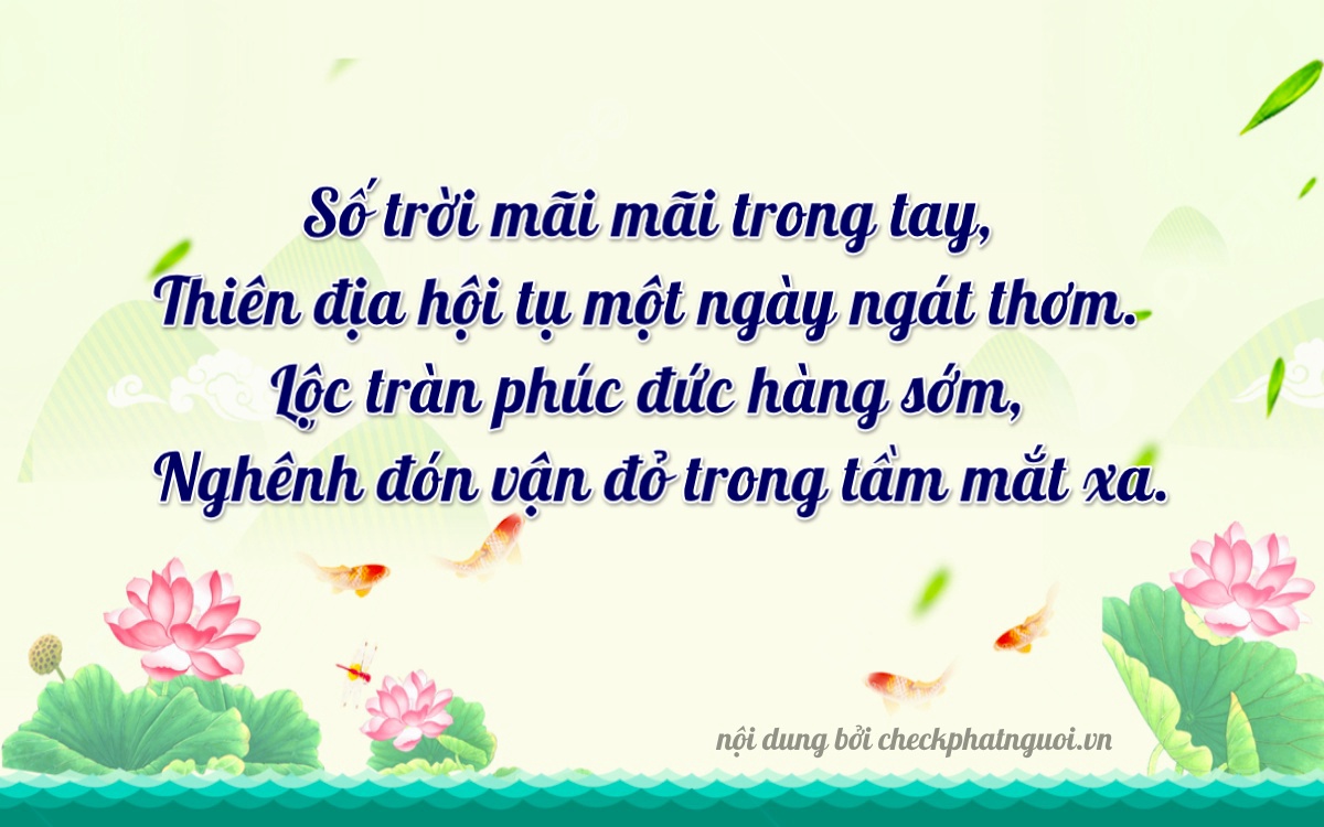 Bài thơ ý nghĩa cho <b>biển số 51F-90866</b> tại website checkphatnguoi.vn