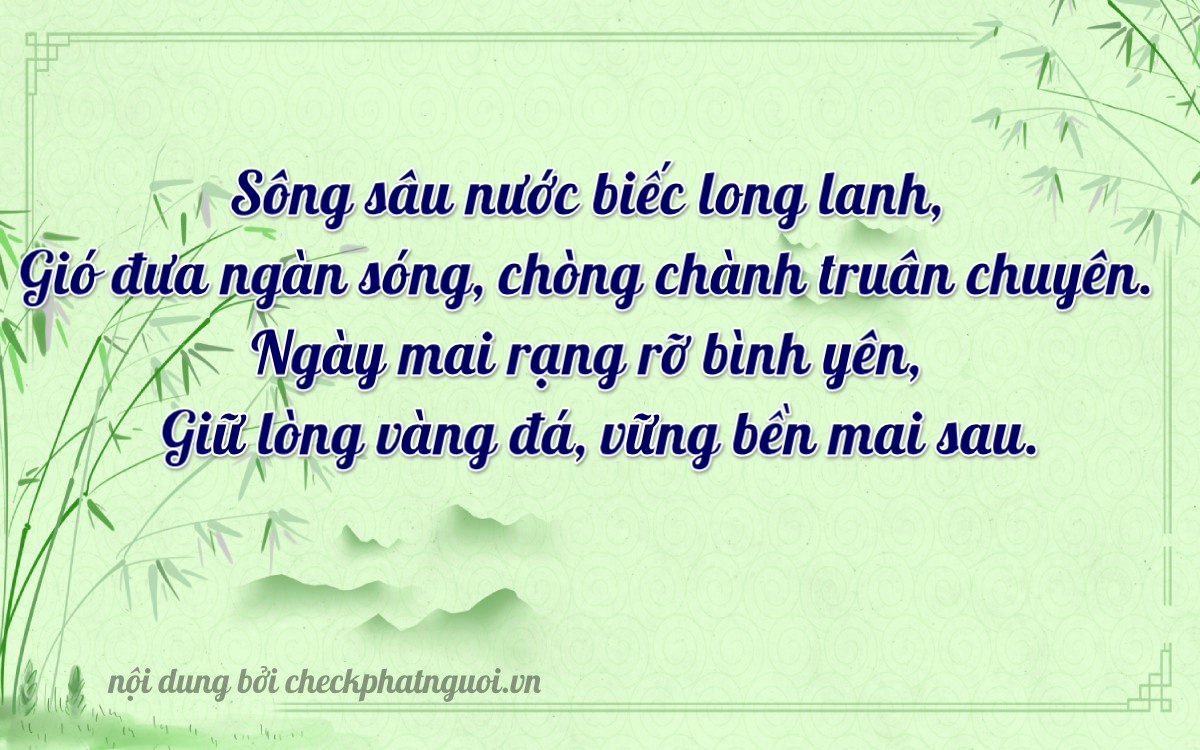 Bài thơ ý nghĩa cho <b>biển số 51F-98980</b> tại website checkphatnguoi.vn