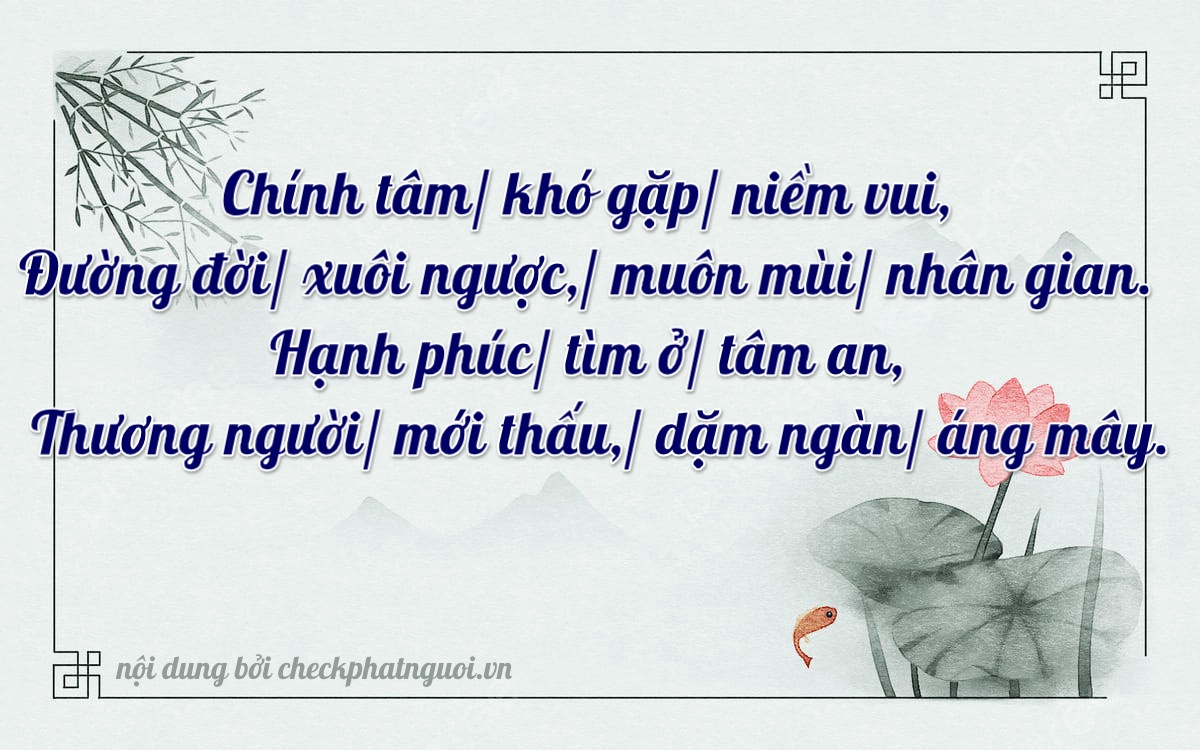 Bài thơ ý nghĩa cho <b>biển số 51F-99988</b> tại website checkphatnguoi.vn