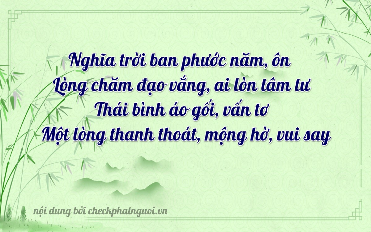 Bài thơ ý nghĩa cho <b>biển số 51G-01945</b> tại website checkphatnguoi.vn