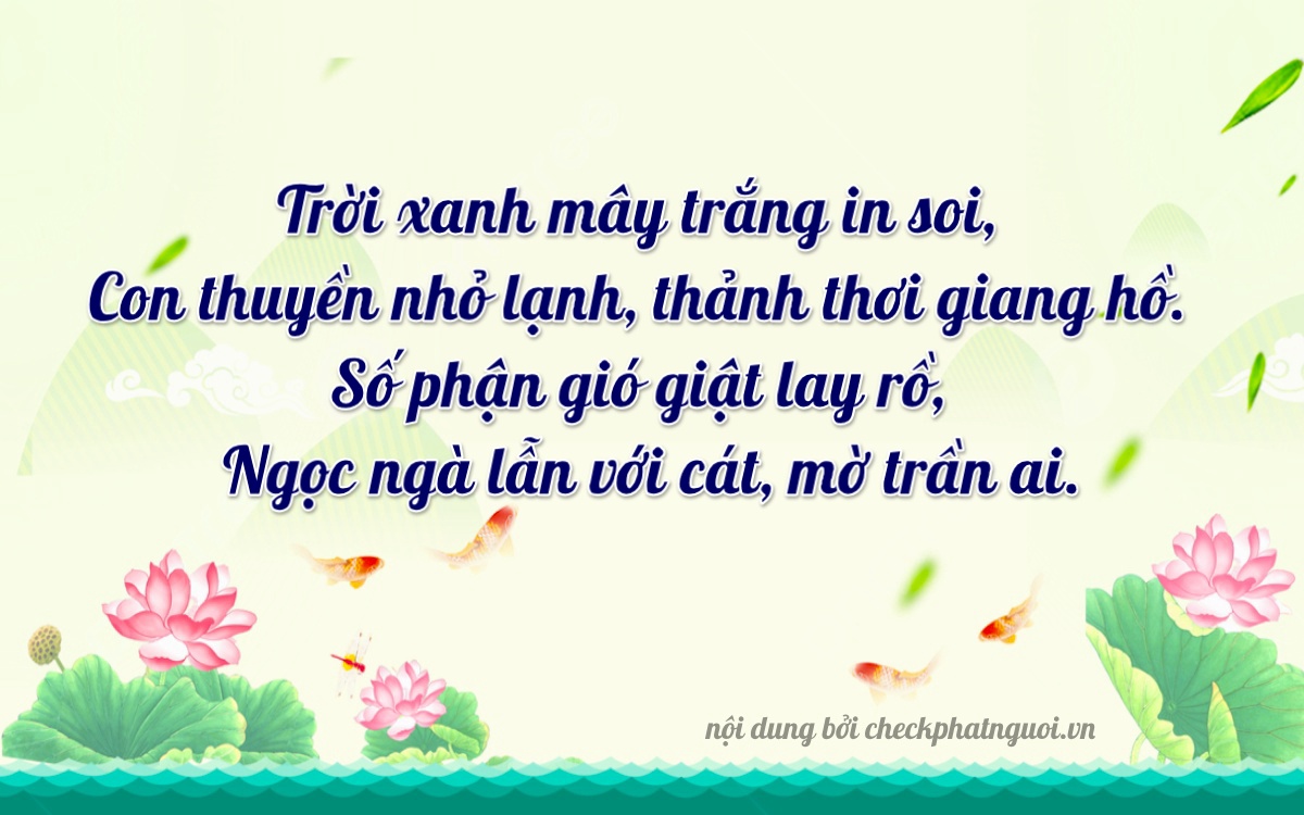 Bài thơ ý nghĩa cho <b>biển số 51G-04083</b> tại website checkphatnguoi.vn