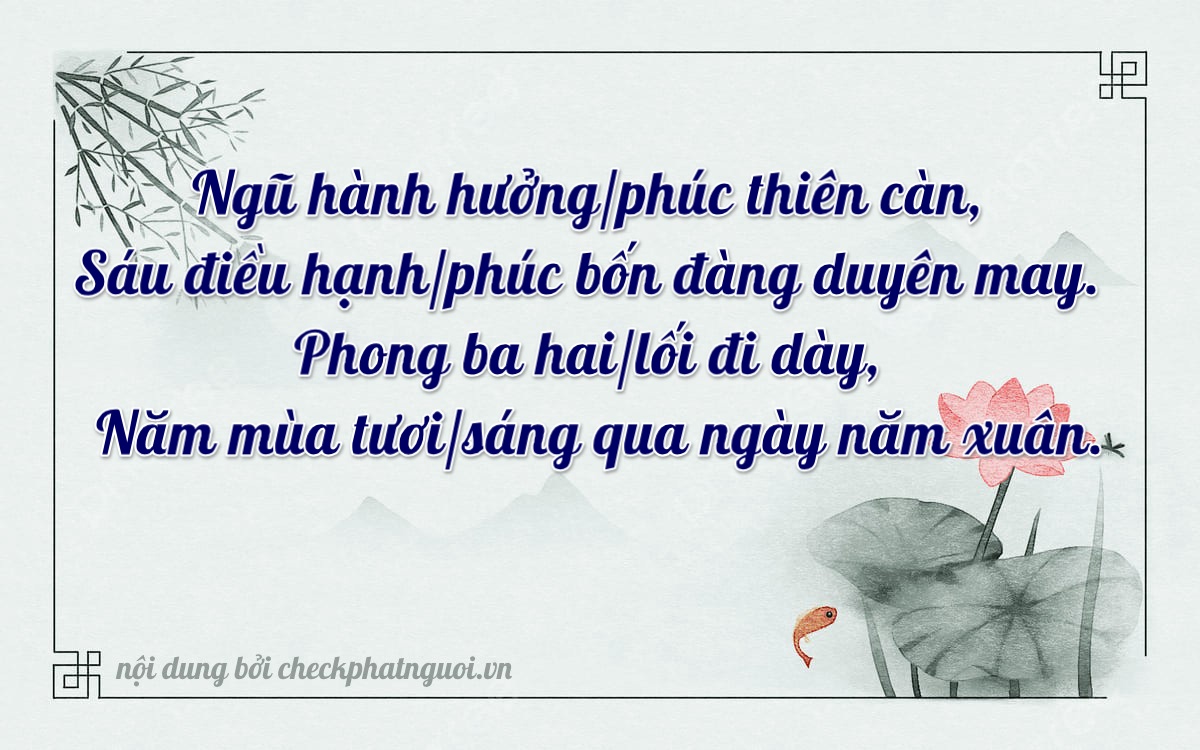 Bài thơ ý nghĩa cho <b>biển số 51G-06652</b> tại website checkphatnguoi.vn