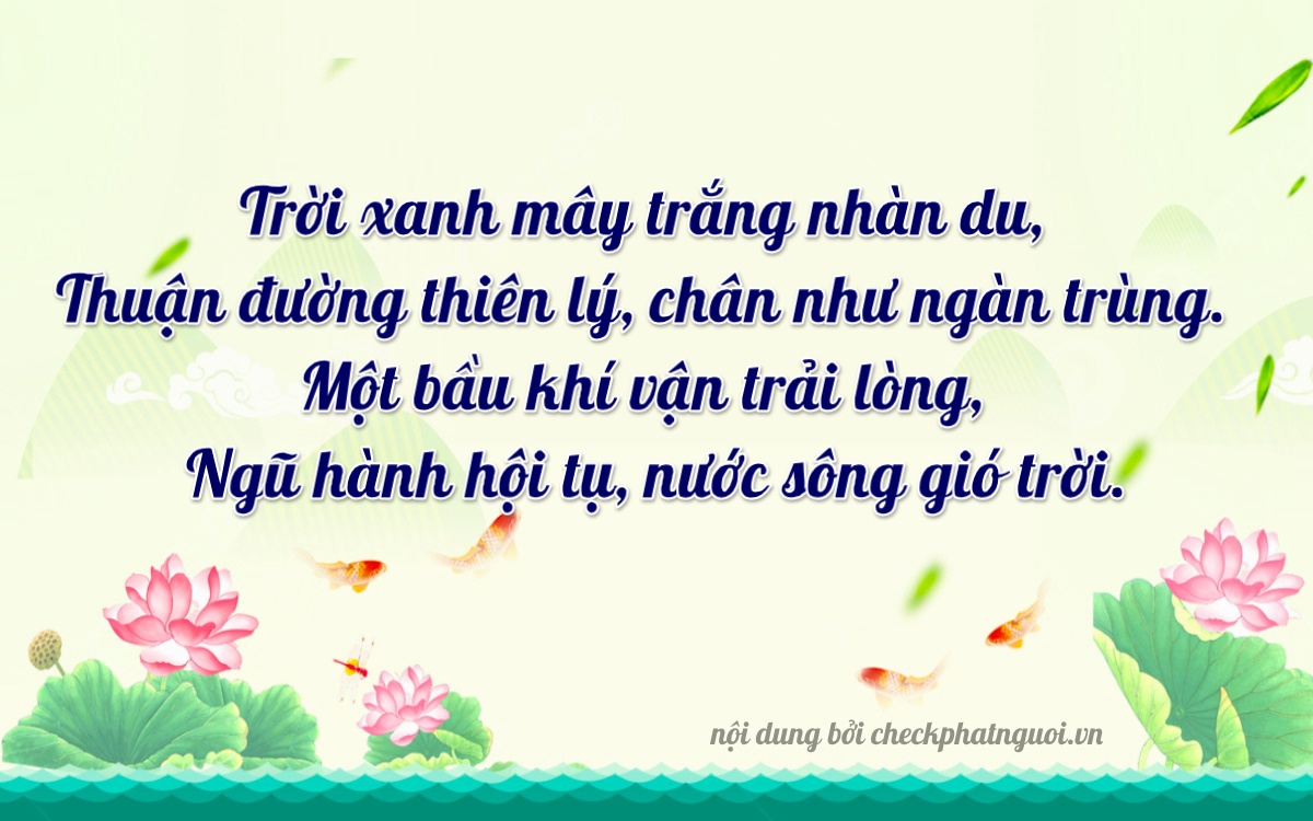 Bài thơ ý nghĩa cho <b>biển số 51G-14365</b> tại website checkphatnguoi.vn