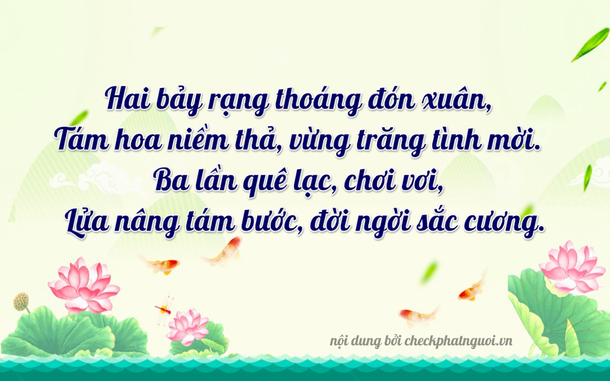 Bài thơ ý nghĩa cho <b>biển số 51G-27838</b> tại website checkphatnguoi.vn