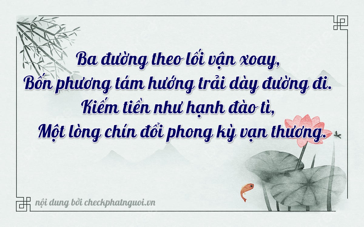 Bài thơ ý nghĩa cho <b>biển số 51G-34819</b> tại website checkphatnguoi.vn