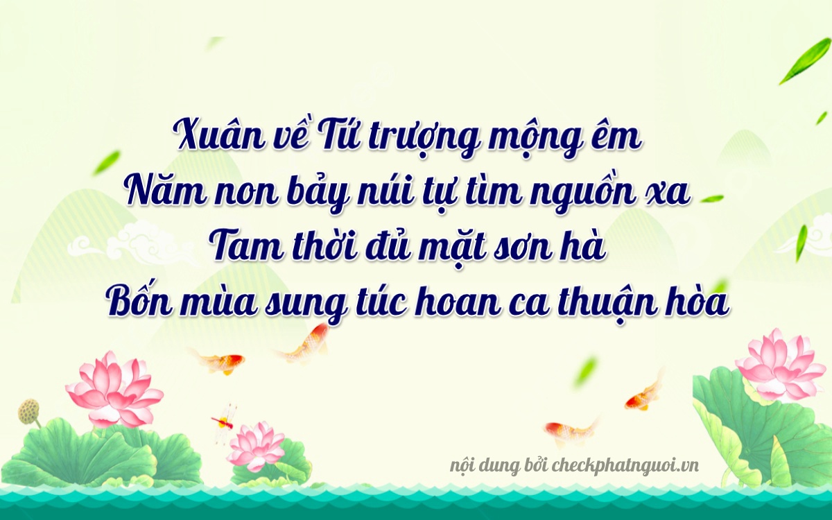Bài thơ ý nghĩa cho <b>biển số 51G-42534</b> tại website checkphatnguoi.vn