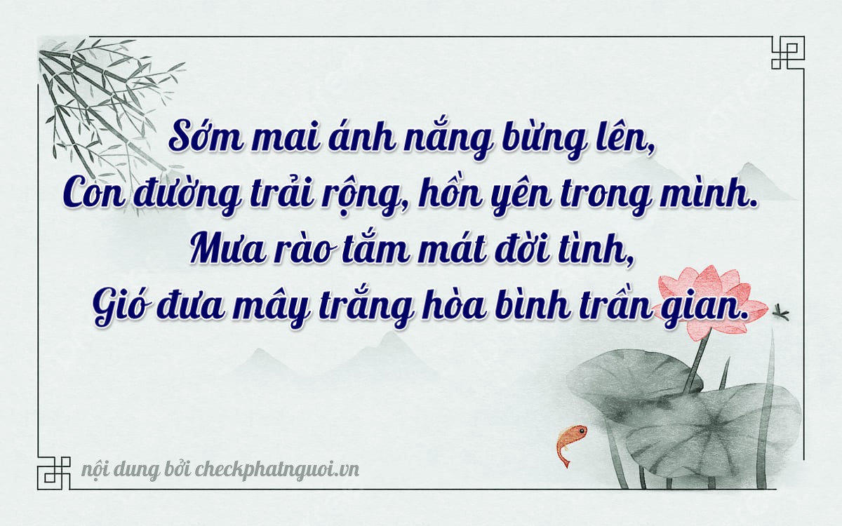 Bài thơ ý nghĩa cho <b>biển số 51G-54657</b> tại website checkphatnguoi.vn