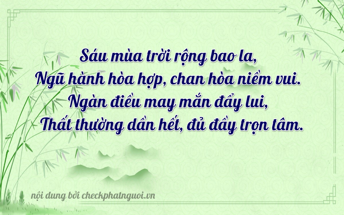 Bài thơ ý nghĩa cho <b>biển số 51G-65277</b> tại website checkphatnguoi.vn