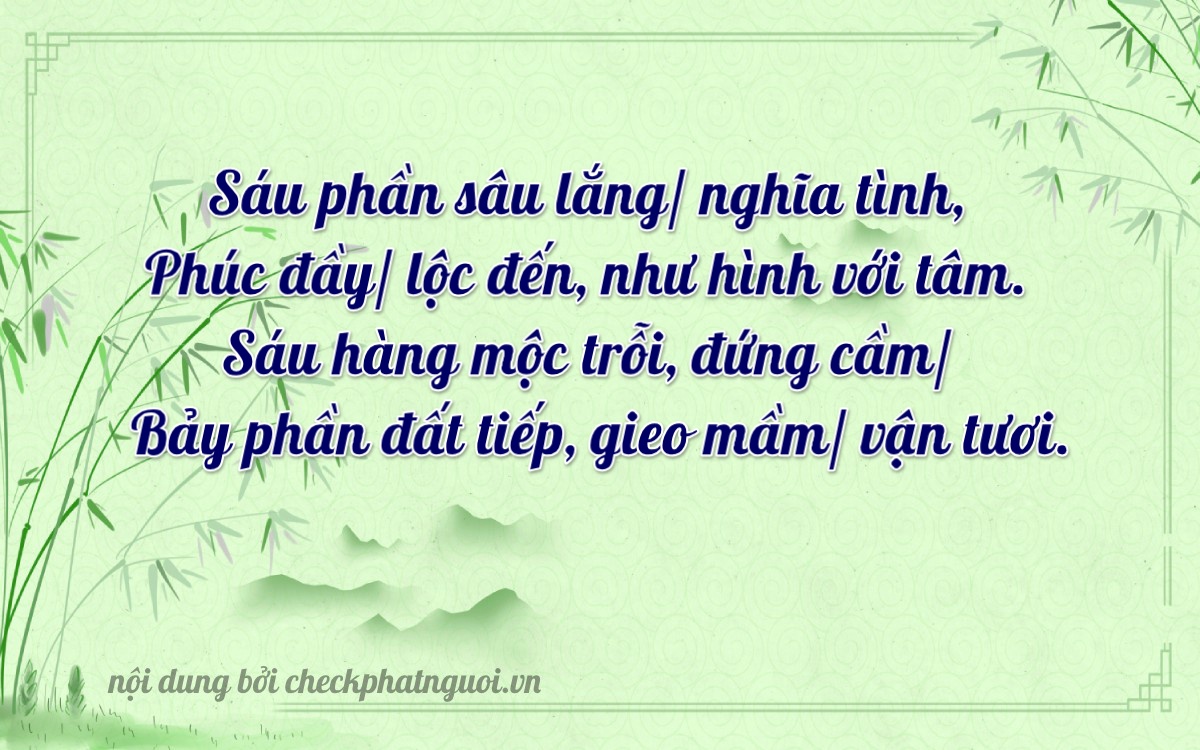 Bài thơ ý nghĩa cho <b>biển số 51G-66647</b> tại website checkphatnguoi.vn