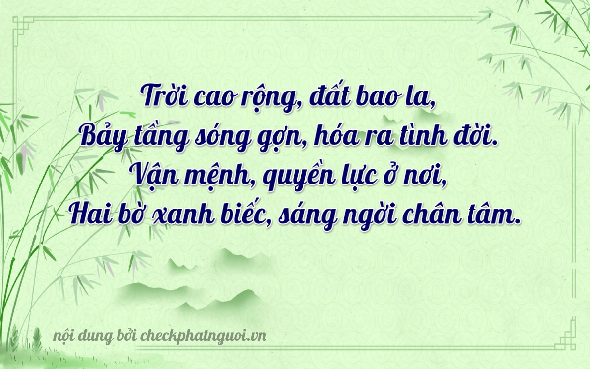 Bài thơ ý nghĩa cho <b>biển số 51G-77923</b> tại website checkphatnguoi.vn