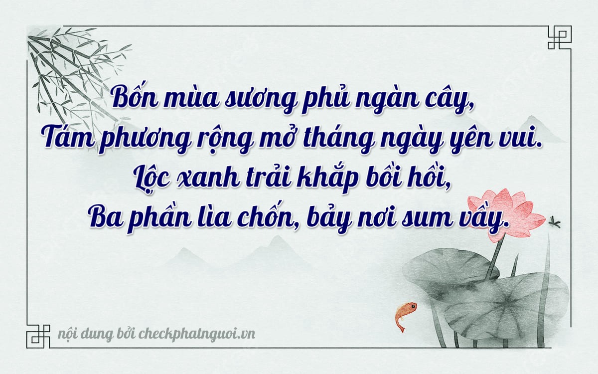 Bài thơ ý nghĩa cho <b>biển số 51G-84637</b> tại website checkphatnguoi.vn