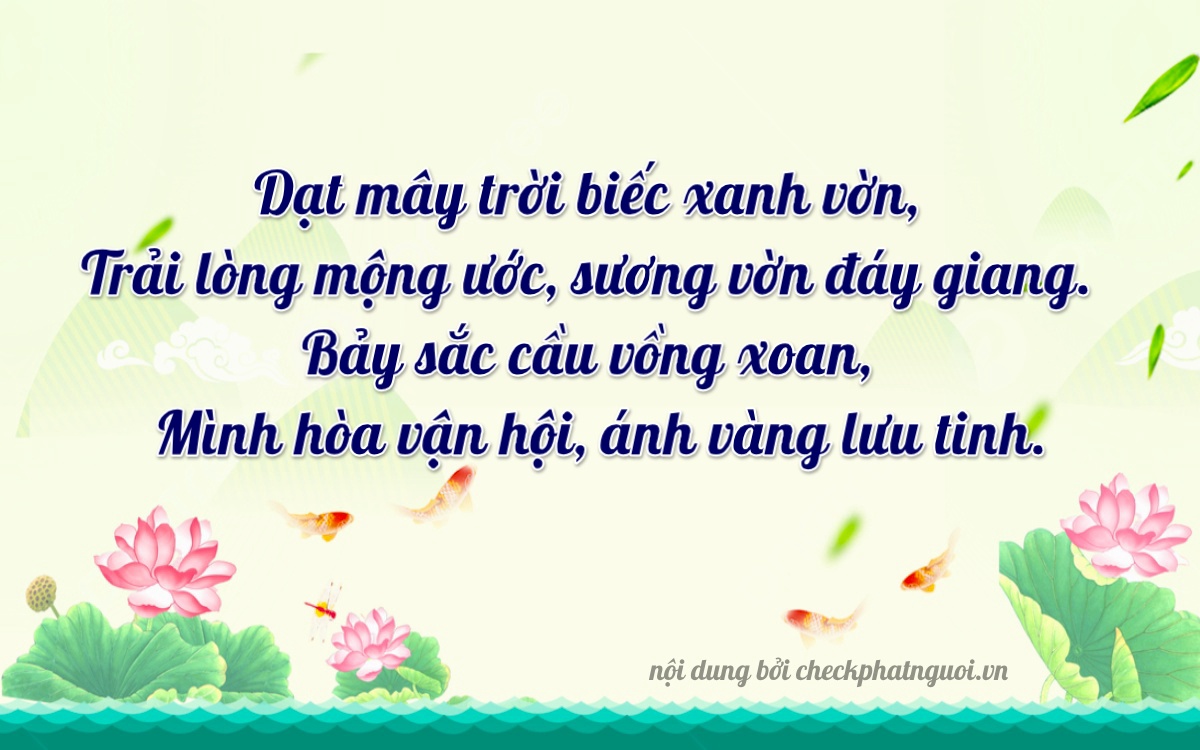 Bài thơ ý nghĩa cho <b>biển số 51G-84799</b> tại website checkphatnguoi.vn