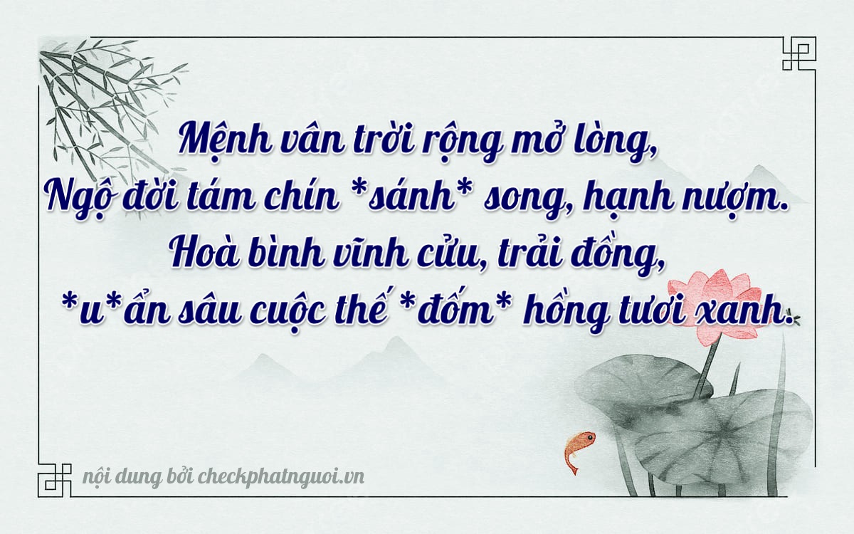 Bài thơ ý nghĩa cho <b>biển số 51G-89689</b> tại website checkphatnguoi.vn