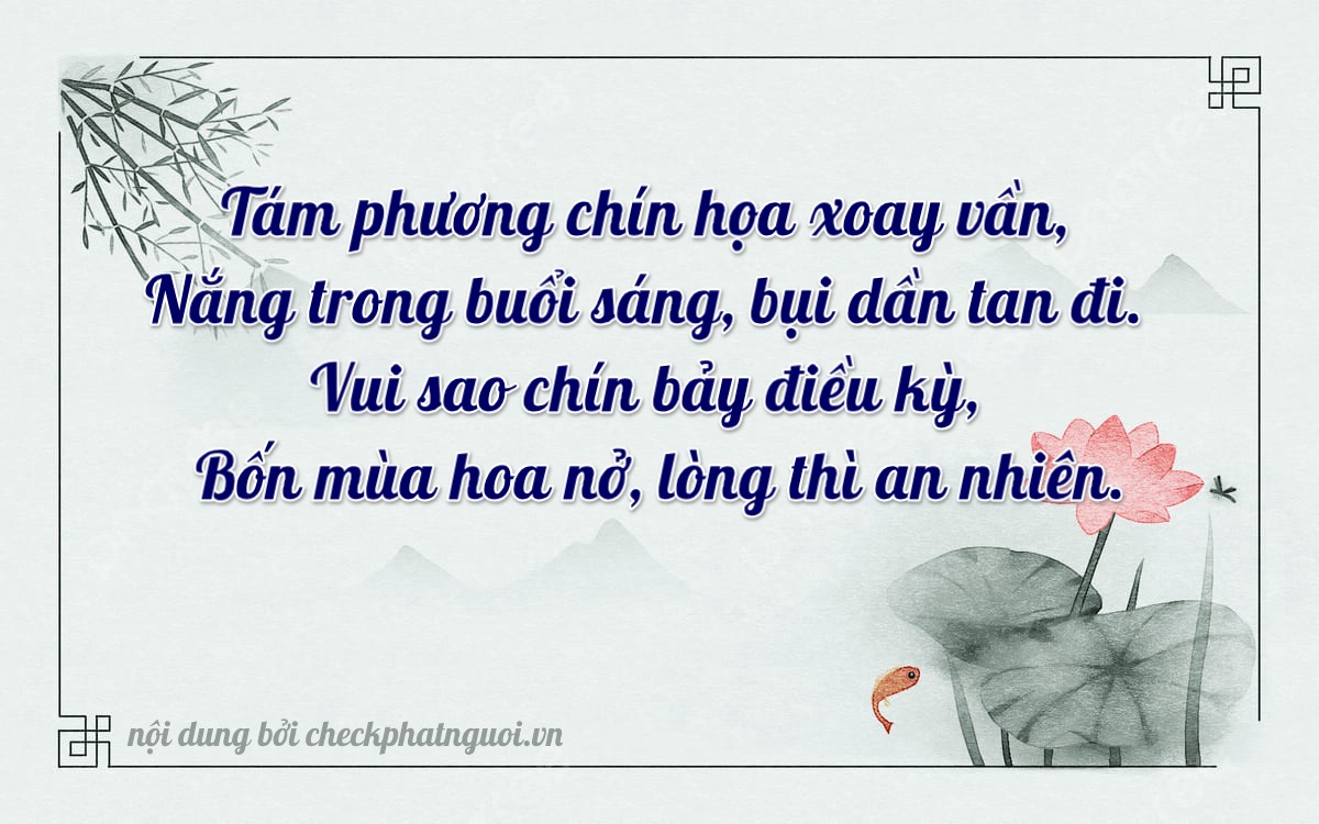 Bài thơ ý nghĩa cho <b>biển số 51G-89974</b> tại website checkphatnguoi.vn