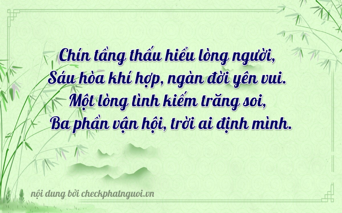 Bài thơ ý nghĩa cho <b>biển số 51G-96123</b> tại website checkphatnguoi.vn