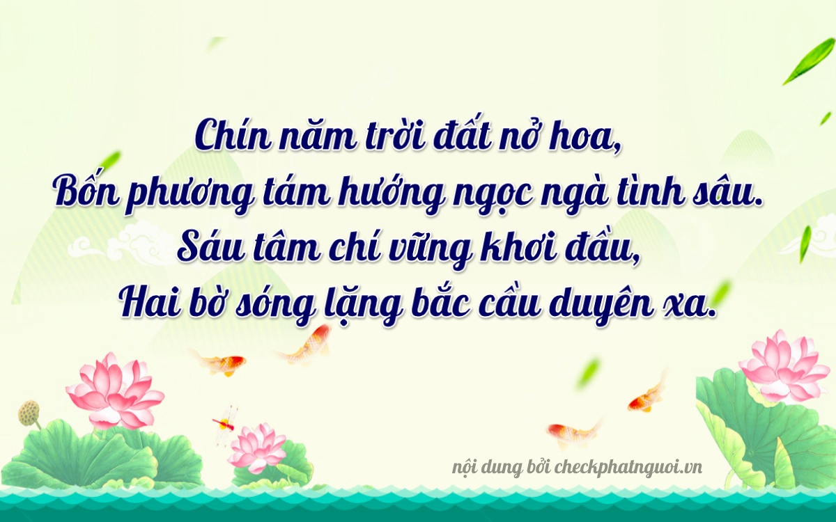 Bài thơ ý nghĩa cho <b>biển số 51G-96421</b> tại website checkphatnguoi.vn