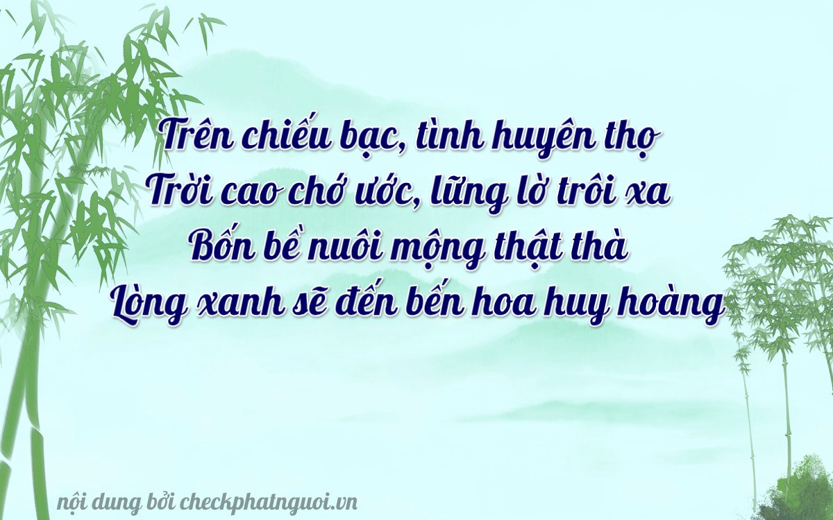 Bài thơ ý nghĩa cho <b>biển số 51H-03438</b> tại website checkphatnguoi.vn