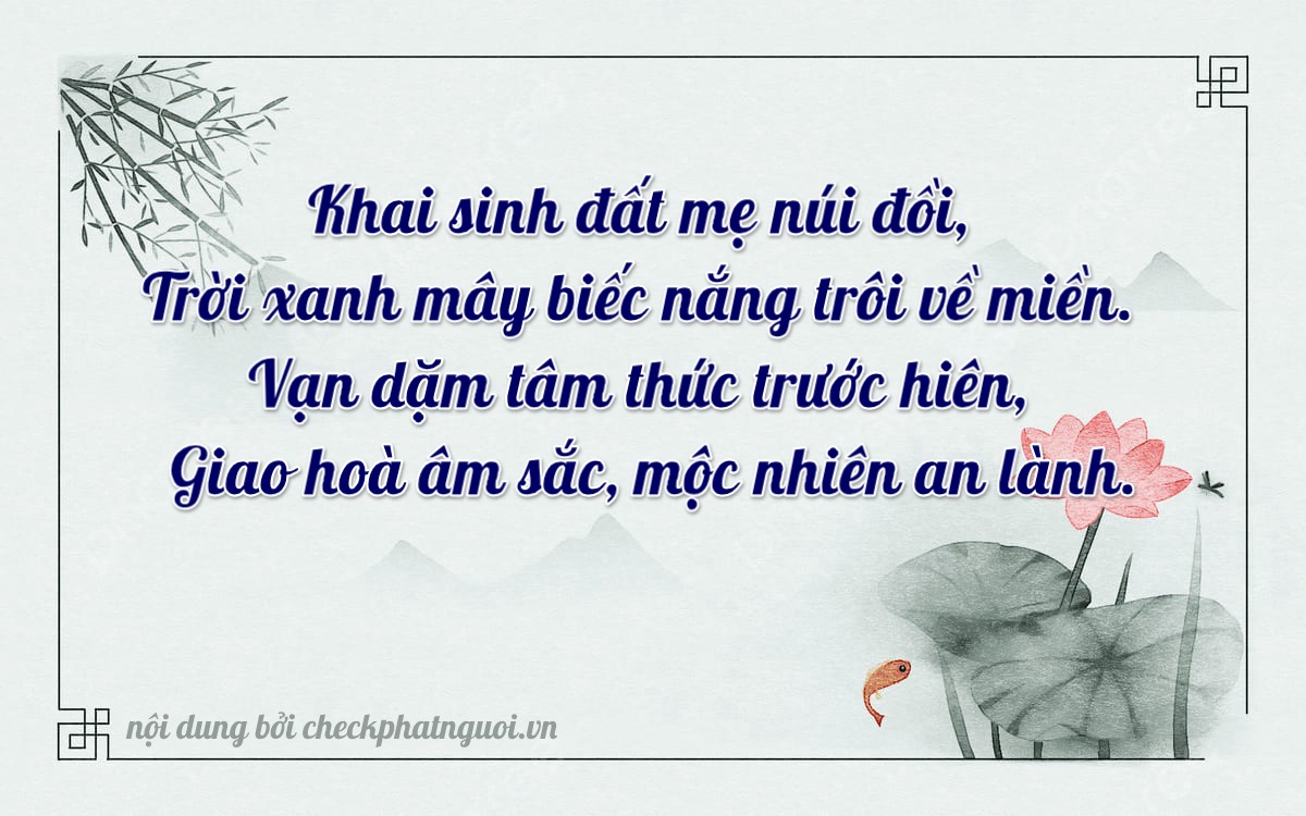 Bài thơ ý nghĩa cho <b>biển số 51H-08026</b> tại website checkphatnguoi.vn
