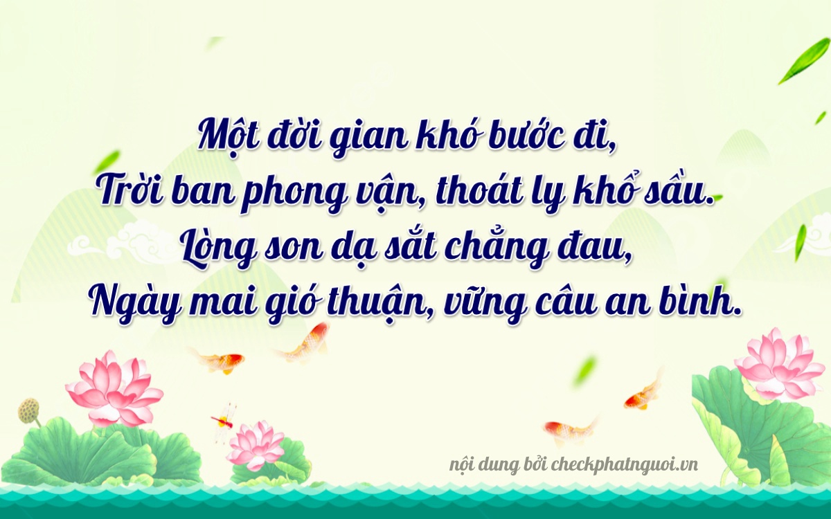 Bài thơ ý nghĩa cho <b>biển số 51H-21041</b> tại website checkphatnguoi.vn