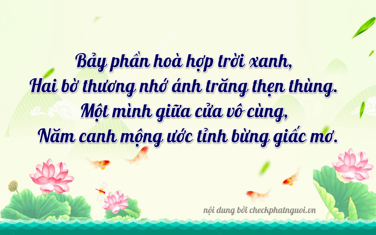 Bài thơ ý nghĩa cho <b>biển số 51H-27525</b> tại website checkphatnguoi.vn