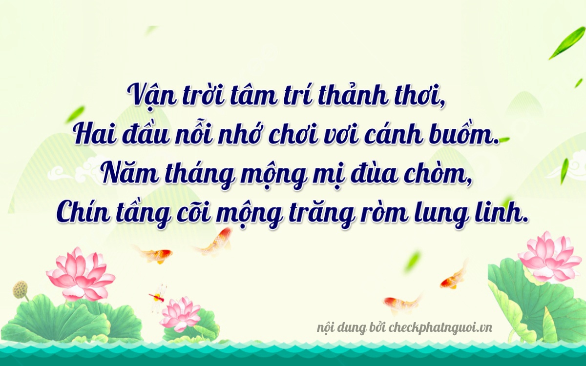 Bài thơ ý nghĩa cho <b>biển số 51H-28591</b> tại website checkphatnguoi.vn