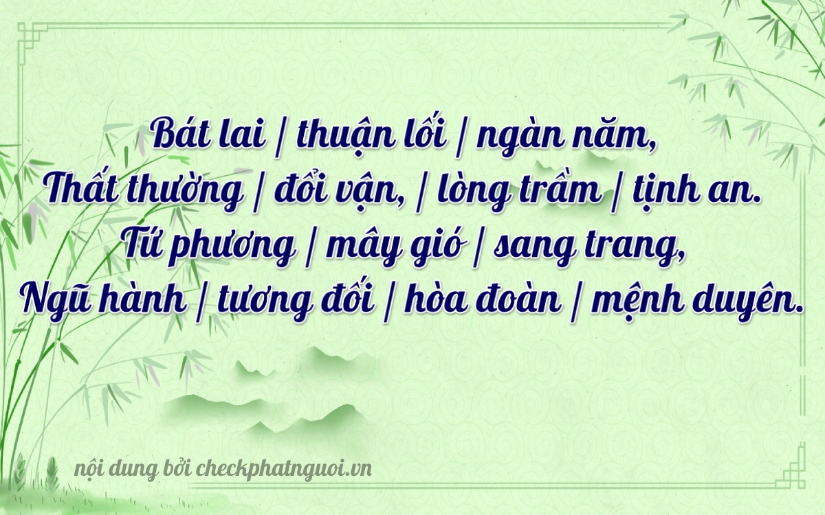 Bài thơ ý nghĩa cho <b>biển số 51H-28754</b> tại website checkphatnguoi.vn