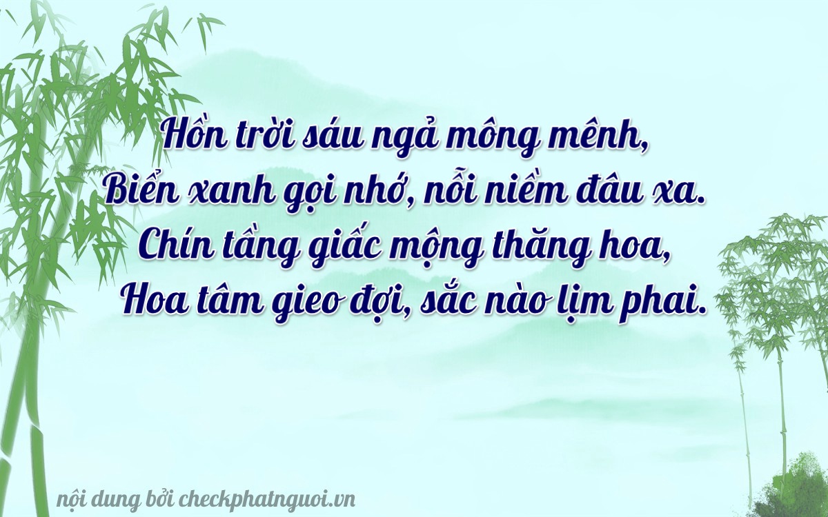 Bài thơ ý nghĩa cho <b>biển số 51H-28794</b> tại website checkphatnguoi.vn