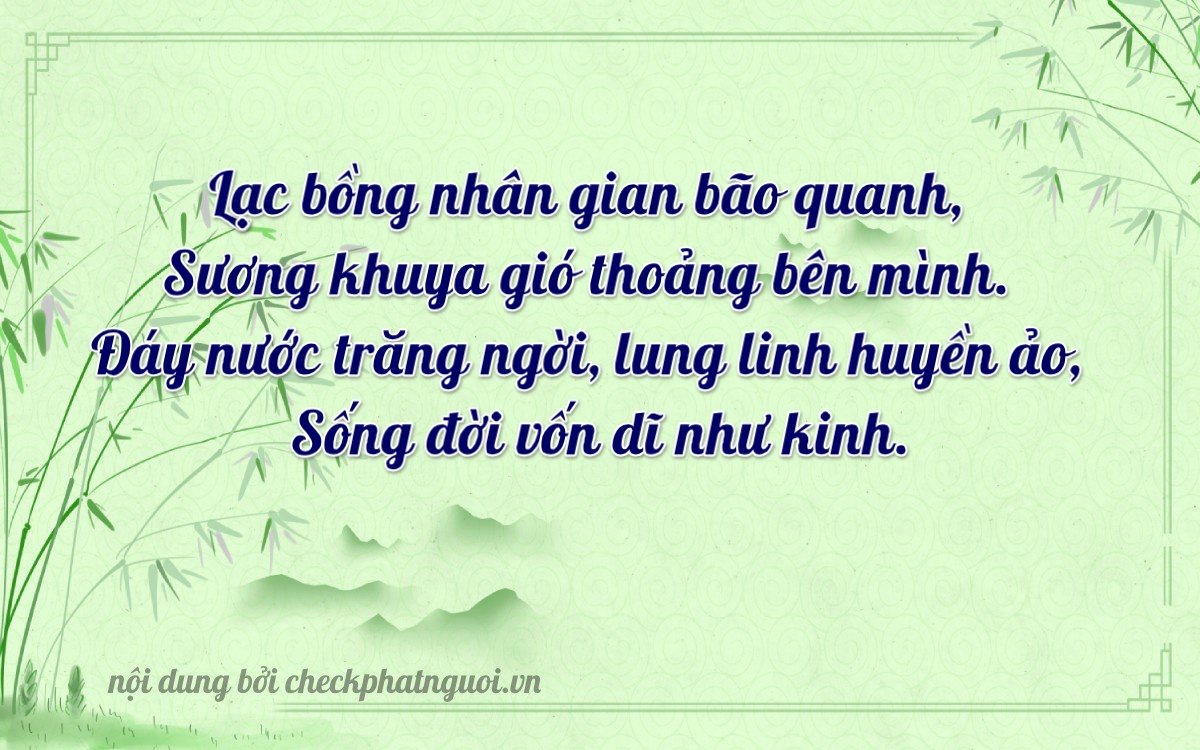 Bài thơ ý nghĩa cho <b>biển số 51H-35764</b> tại website checkphatnguoi.vn