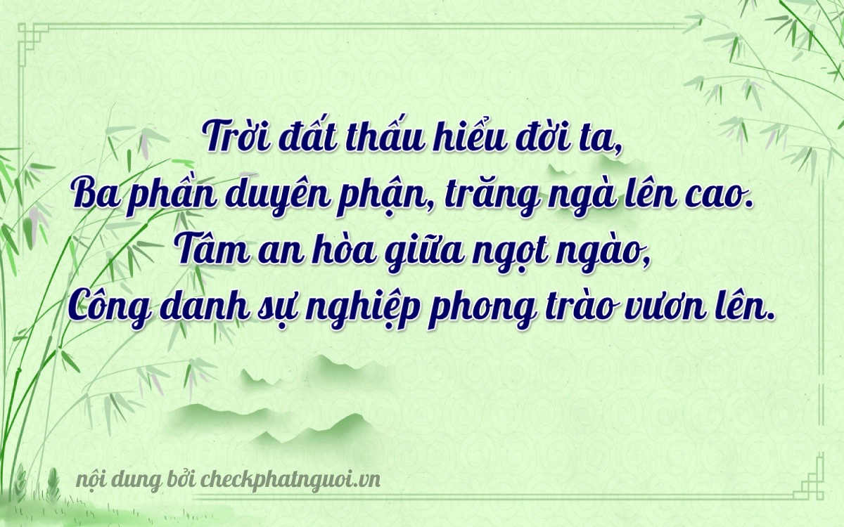 Bài thơ ý nghĩa cho <b>biển số 51H-38850</b> tại website checkphatnguoi.vn