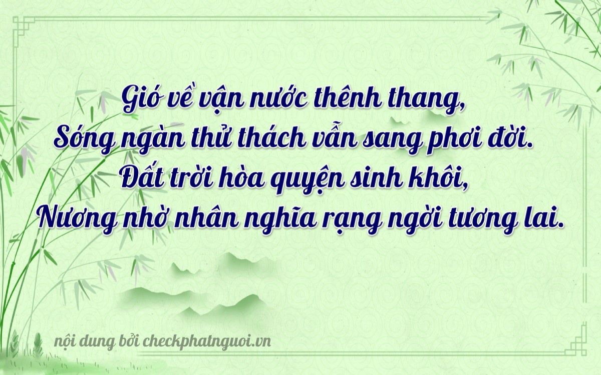 Bài thơ ý nghĩa cho <b>biển số 51H-41215</b> tại website checkphatnguoi.vn