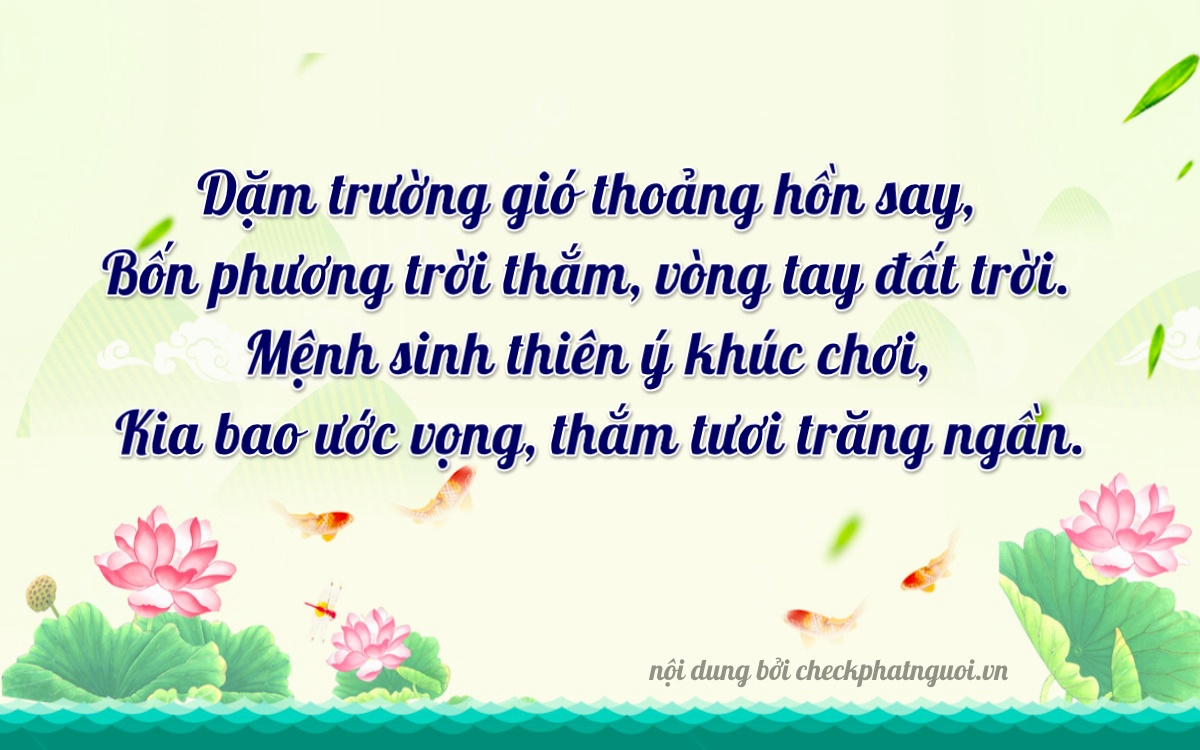 Bài thơ ý nghĩa cho <b>biển số 51H-41532</b> tại website checkphatnguoi.vn