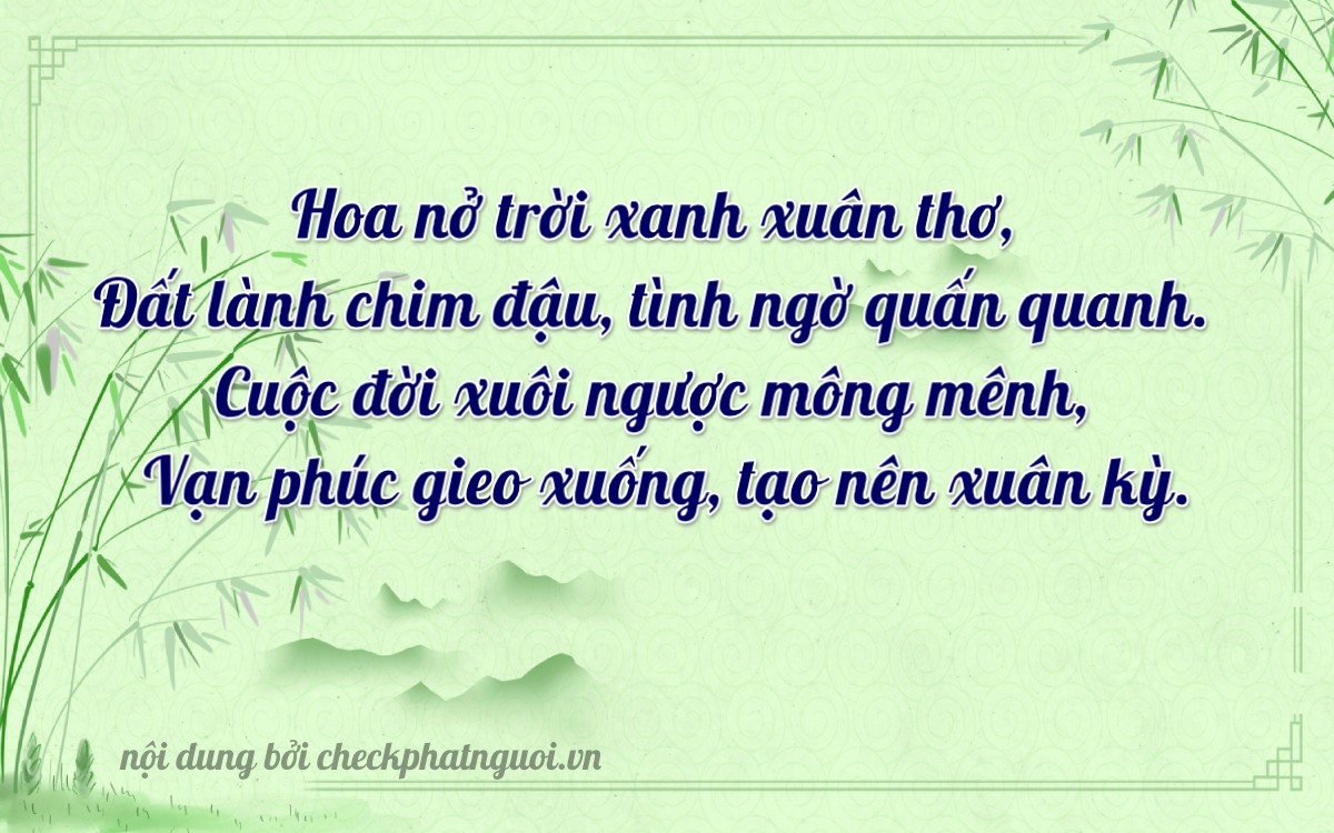 Bài thơ ý nghĩa cho <b>biển số 51H-45162</b> tại website checkphatnguoi.vn