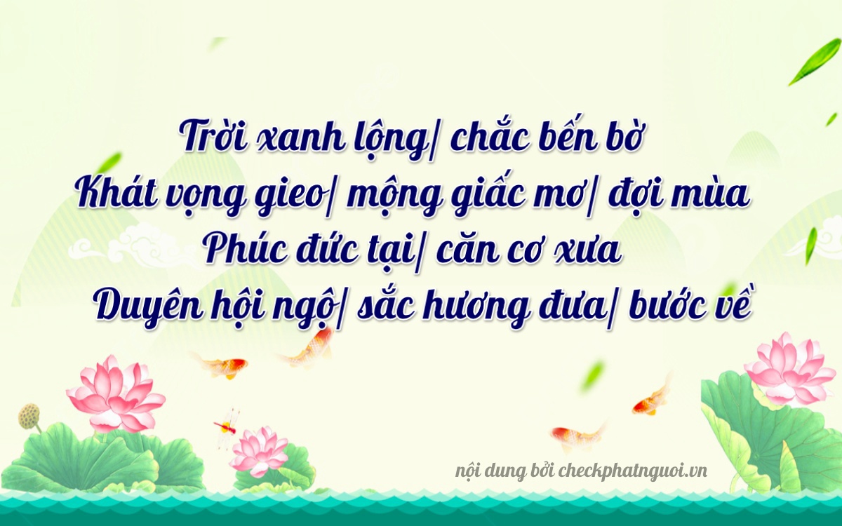 Bài thơ ý nghĩa cho <b>biển số 51H-50268</b> tại website checkphatnguoi.vn
