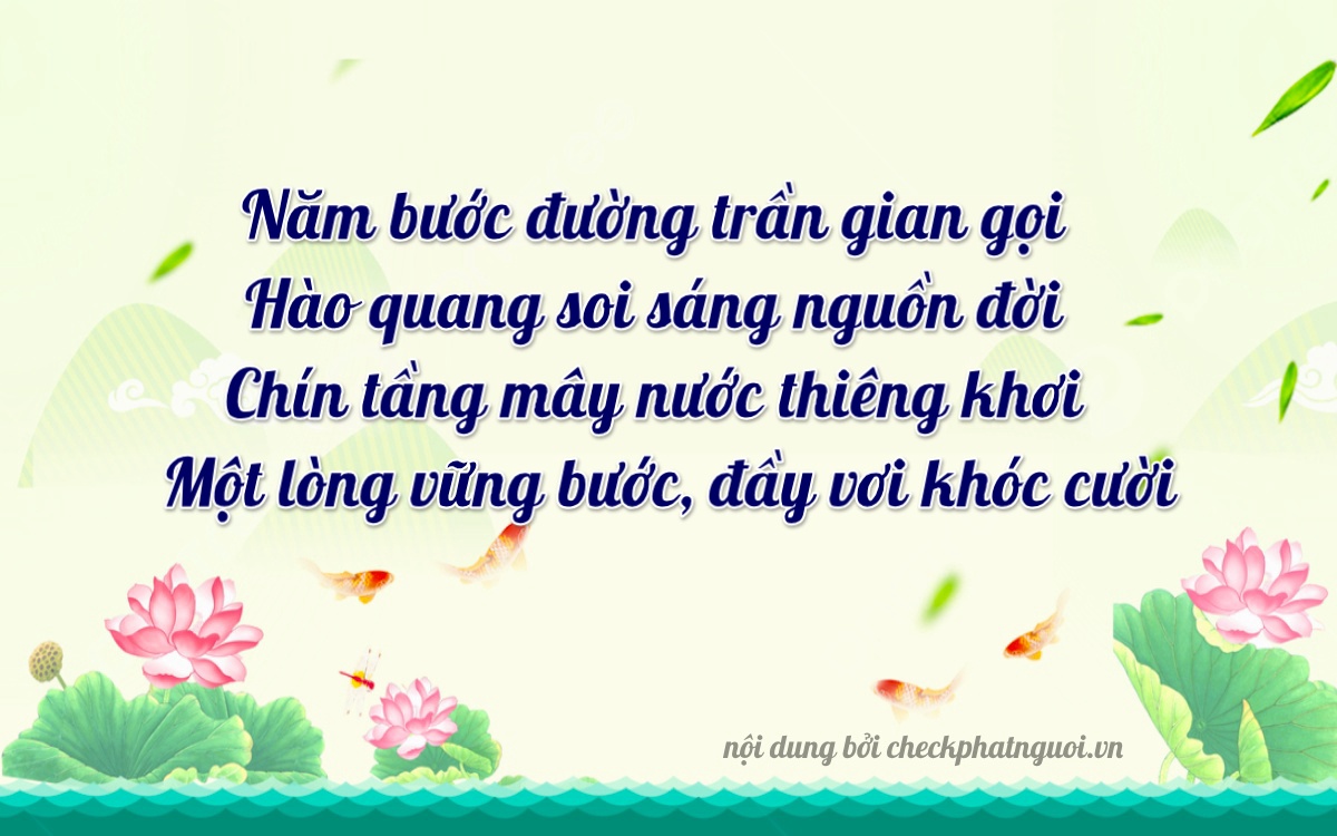 Bài thơ ý nghĩa cho <b>biển số 51H-53971</b> tại website checkphatnguoi.vn